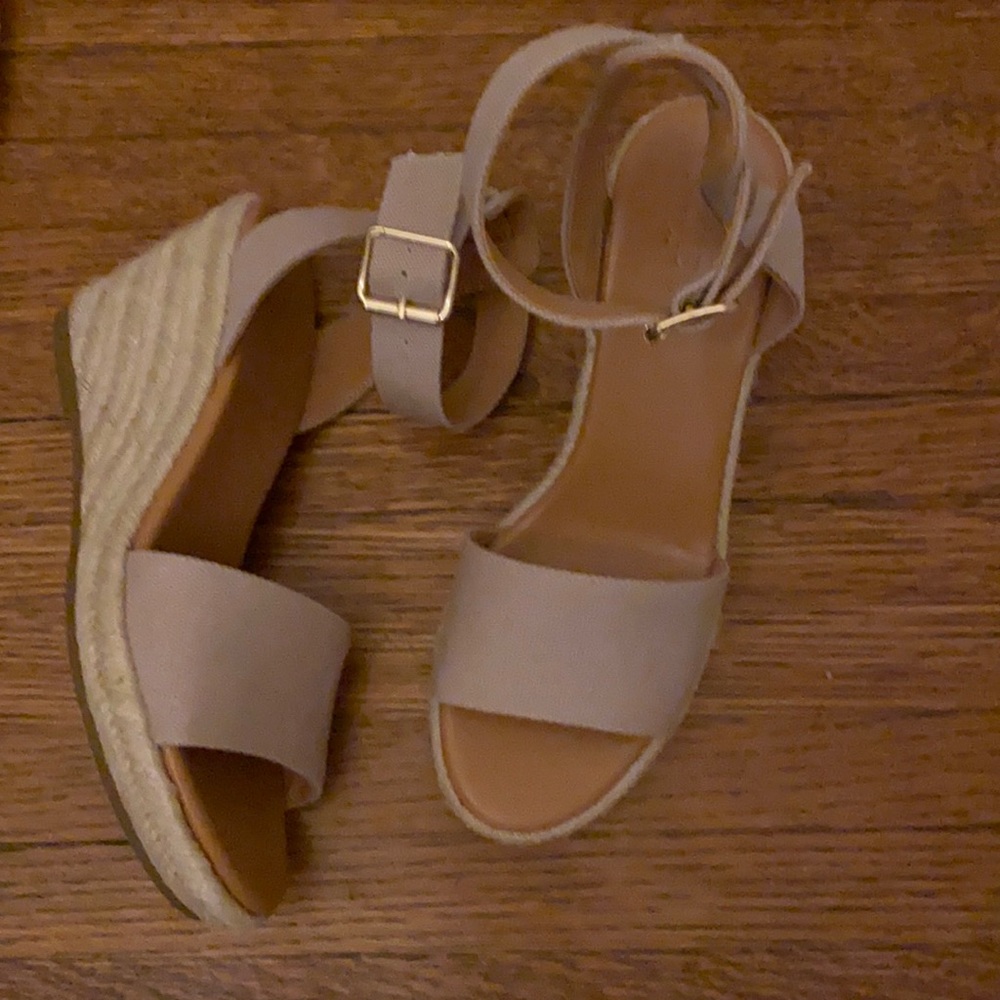 J. Crew espadrilles tan wedges